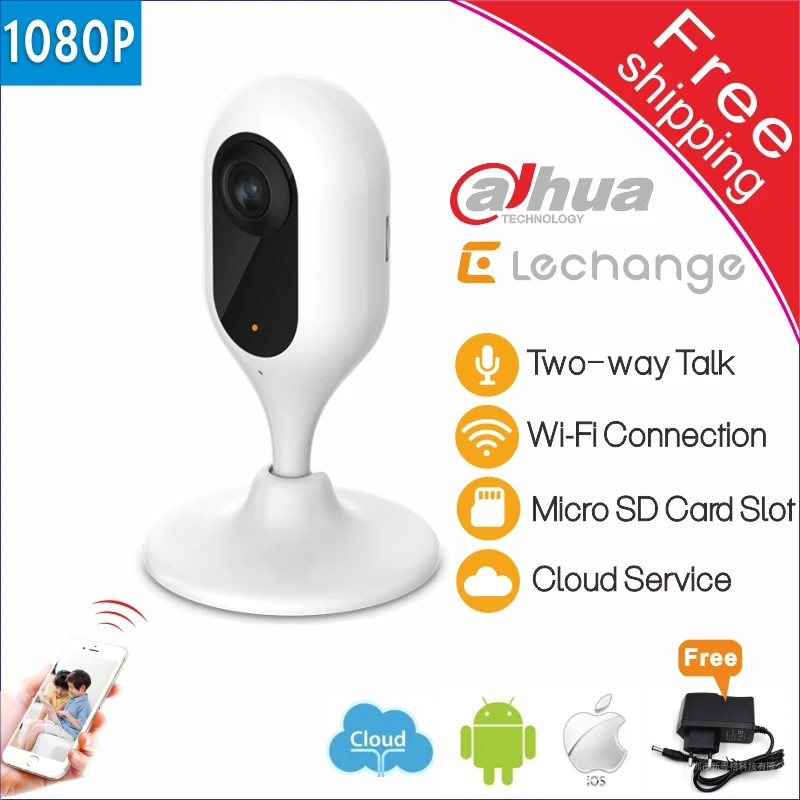 Бесплатная Доставка Dahua Wi-Fi IP Камера Lechange 2MP Беспроводной Full HD 1080 P Cloud storage