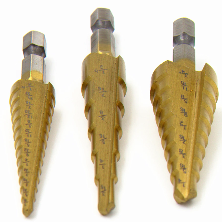 Ступенчатое сверло из быстрорежущей стали от 1/4 &quotдо 3/4&quot для