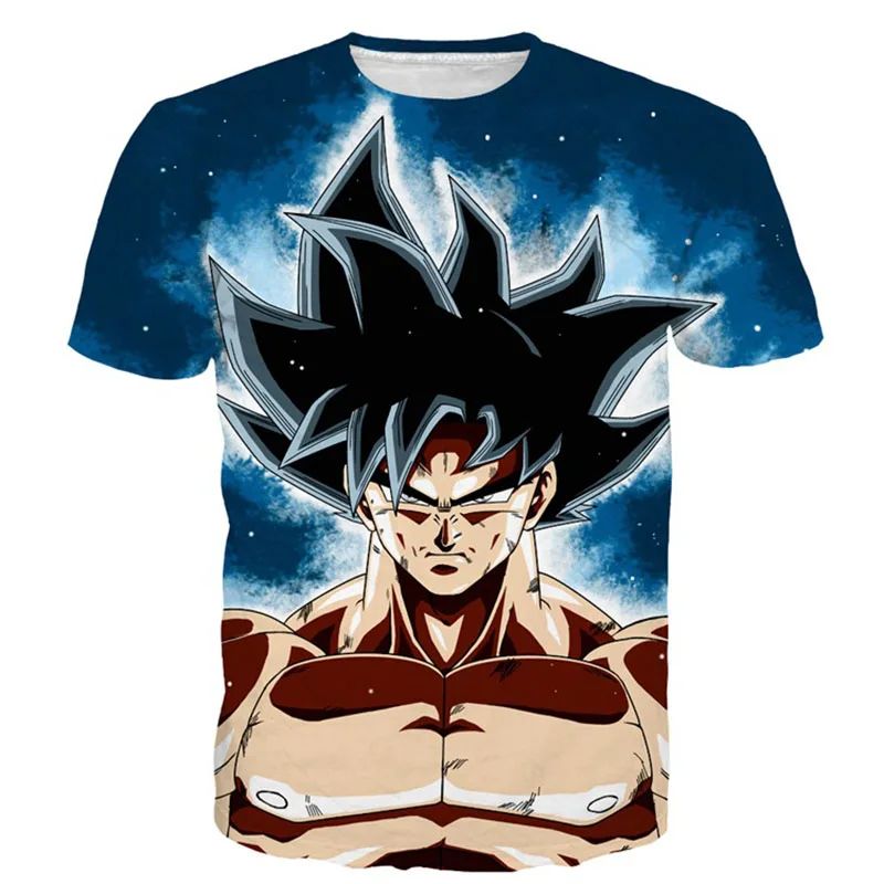 Дети мультфильм Dragon Ball Z 3D футболки Повседневное Топы корректирующие короткий