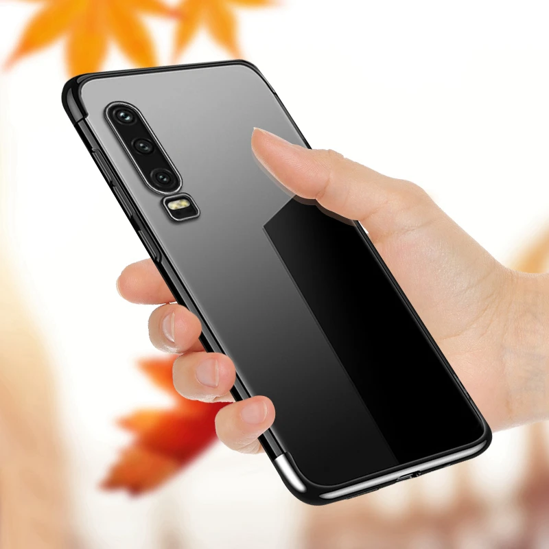 Чехол из ТПУ с гальваническим покрытием для Huawei P30 Lite P20 P10 Plus Модный Блестящий