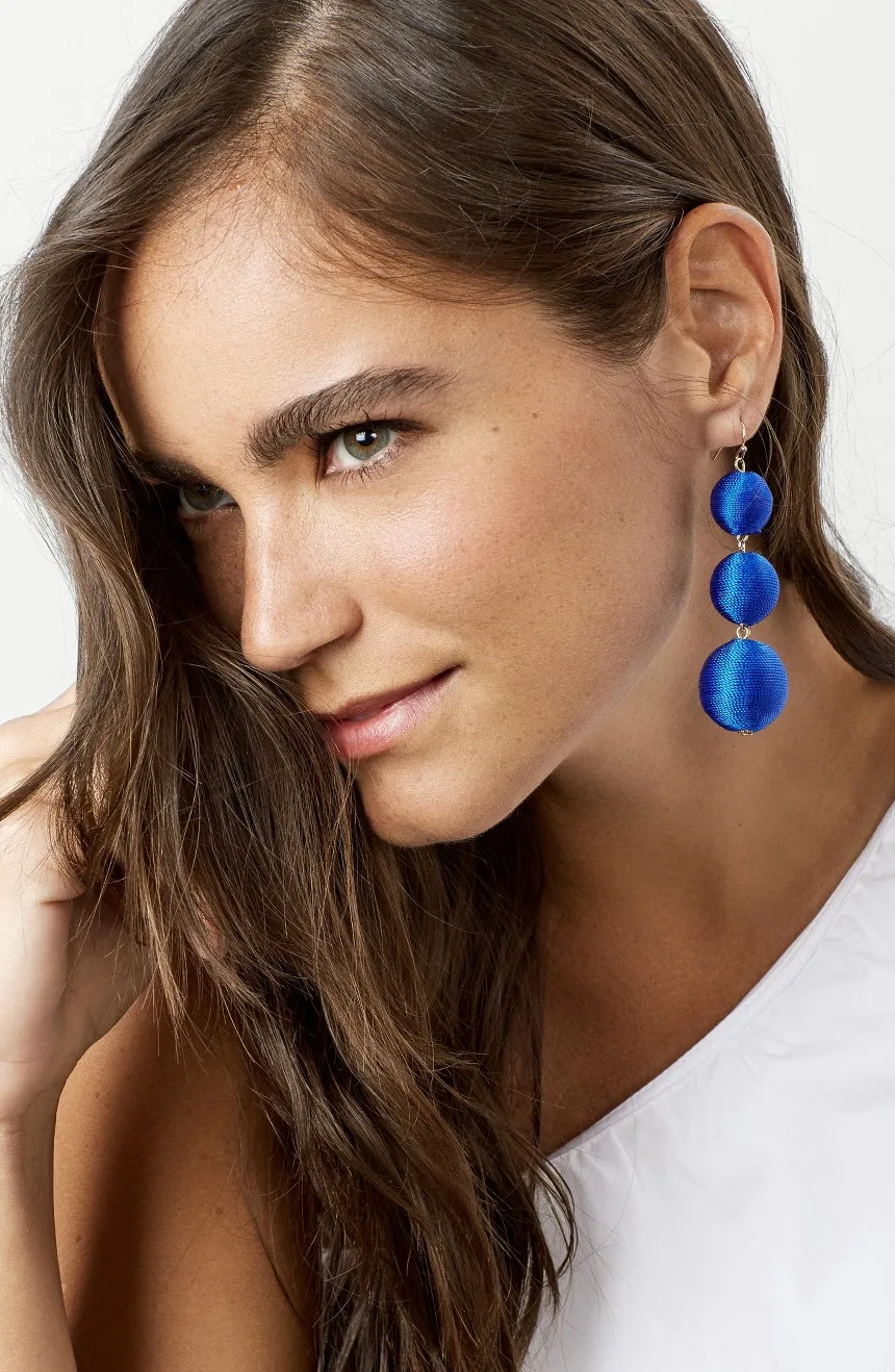 Женские серьги с помпоном Legenstar висячие в стиле бохо бусинами|dangling earrings for women|dangle