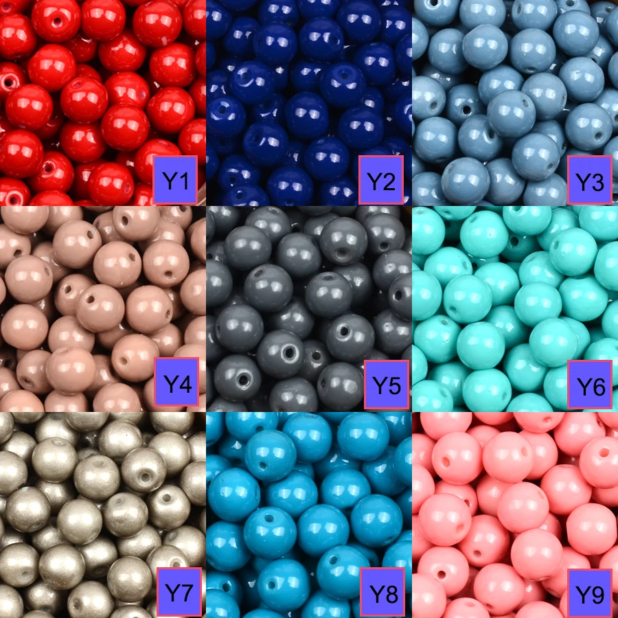 soosmith Wholesale Fashion 8mm Colorful Glass Beads Painted Diy Bracelet Necklace Accessories Loose For Jewelry Making | Украшения и