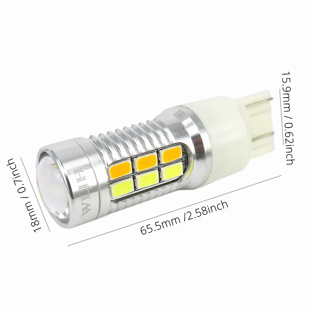 WLJH 2x автомобиль 7440 7443 светодиодный T20 W21W 5630SMD горки стайлинга автомобилей авто