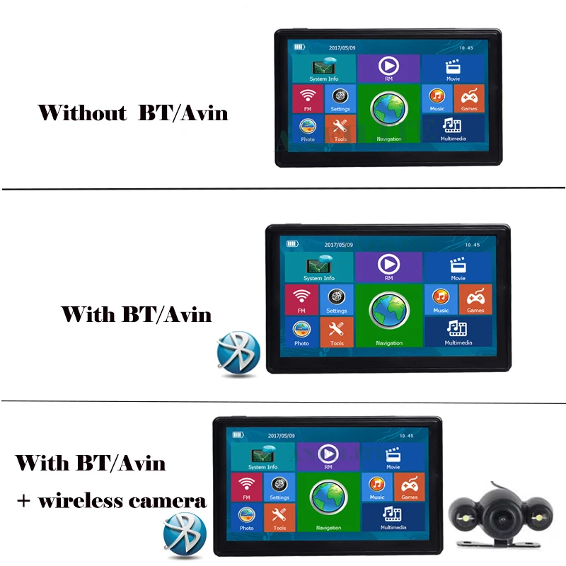 Anfilite 7 дюймовый ЖК экран Bluetooth avin DDR3 128M 4 Гб gps навигатор для грузовика Windows wince 6 0 800