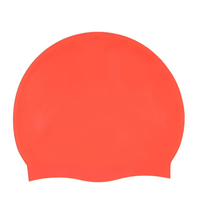 Красный Professional Silicone Waterproof Swimming Caps Ear Protection Solid Pool Beach Swim Hat for Long Hair Swimming Cap for Men/Women - Цвет: Красный