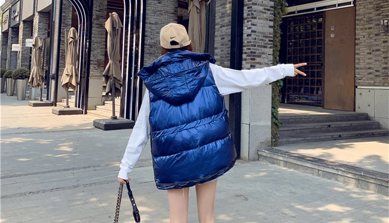 Зимняя куртка Женский жилет тонкий с капюшоном зимнее пальто женские парки mujer moda mujer invierno зимняя куртка для женщин