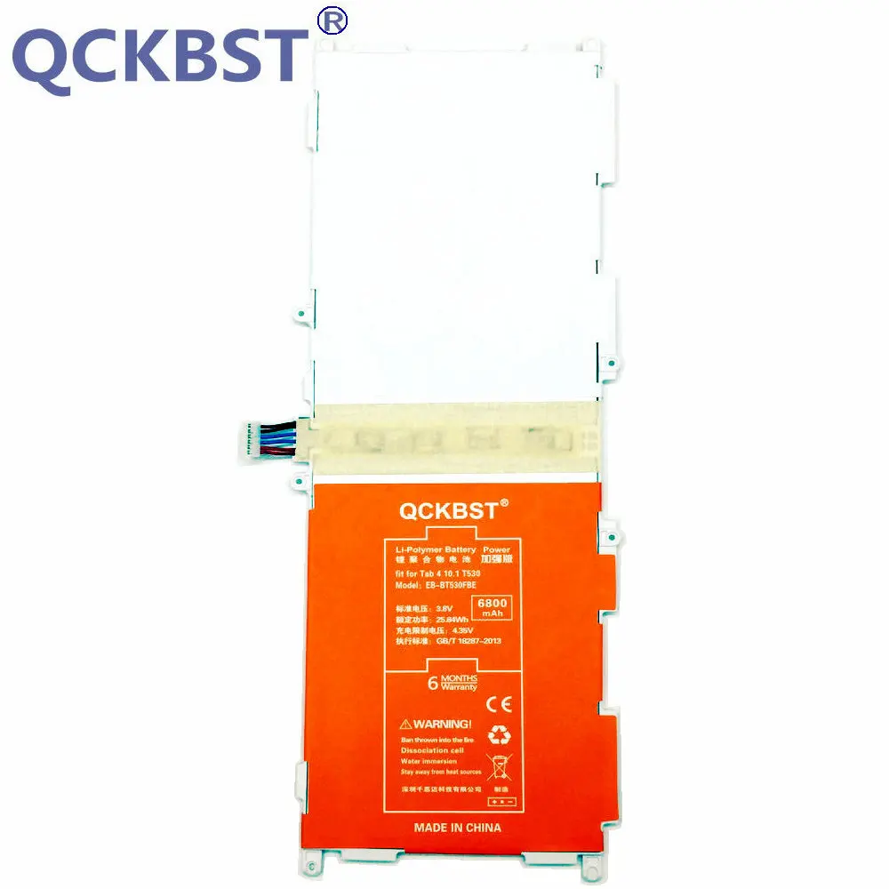 Сменный аккумулятор QCKBST для Samsung GALAXY Tab 4 T530 T531 T535 планшета 6800 мАч с аккумулятором
