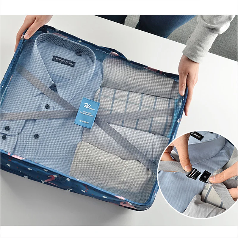 

TLDGAGAS Unisex Portable Travel Storage 7 sets Bags Clothes Shoes Packing Organizers Cosmetic Toiletry Pouch Luggage Accessories