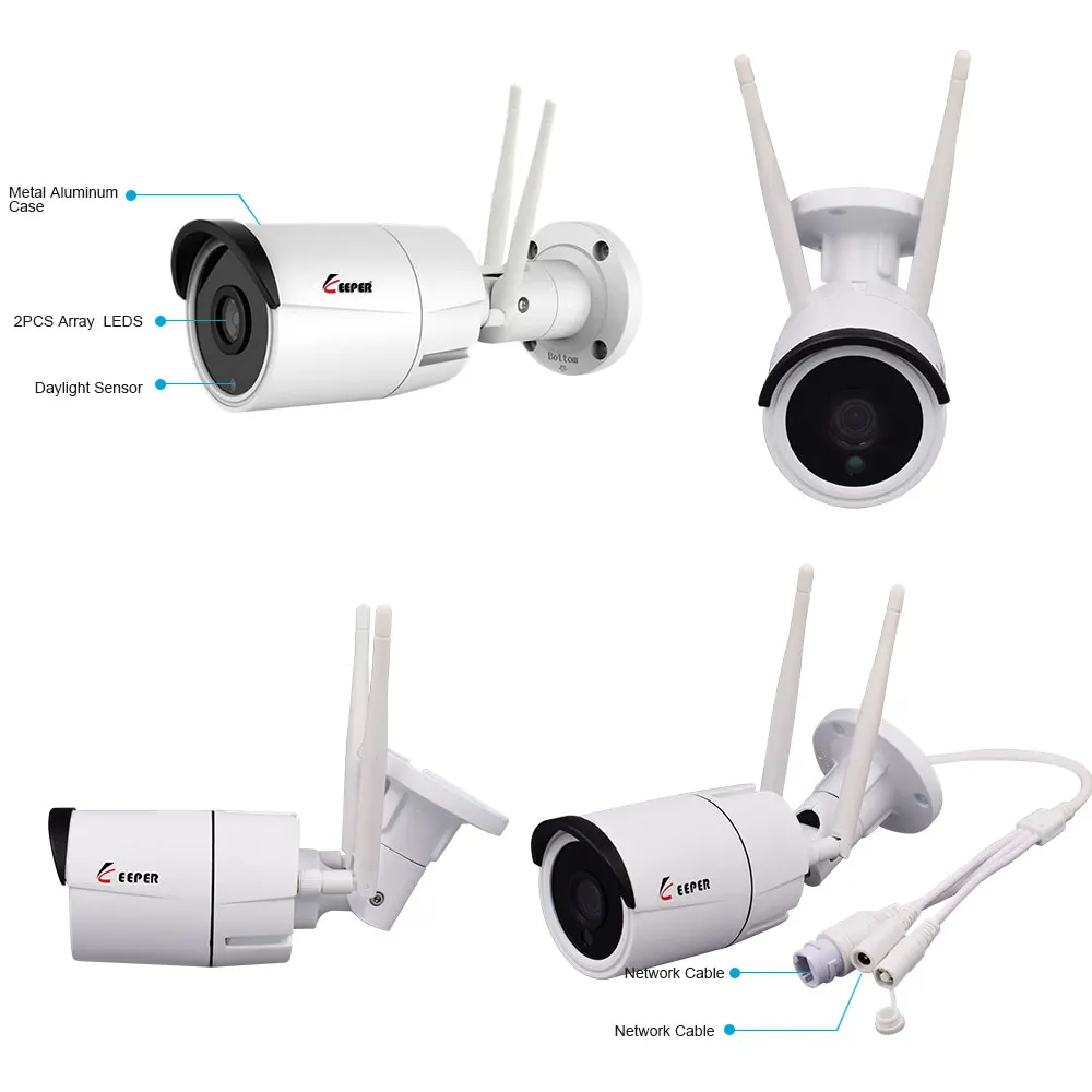 Keeper IP камера металл WIFI 1080P ONVIF Беспроводной Проводная P2P CCTV пуля наружная водонепроницаемый камера вместе с Слот для карты памяти