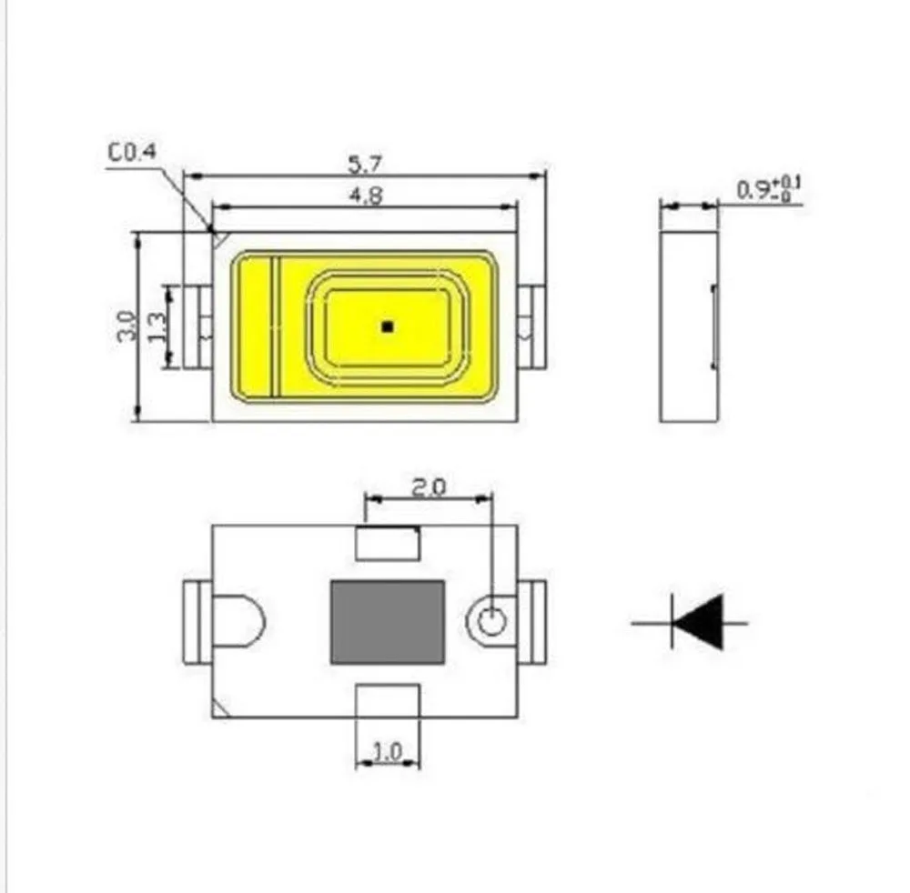 500 шт. 0 5 Вт 1/2 5630/5730 LED теплый/белый SMD чип Кукуруза лампа свет Диод | Лампы и