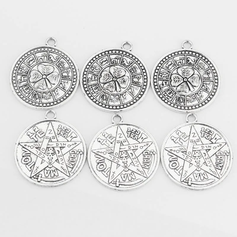 Амулет с листом тетраграмон подвеска Ювелирная фурнитура 5 шт.|pendant jewelry findings|charm