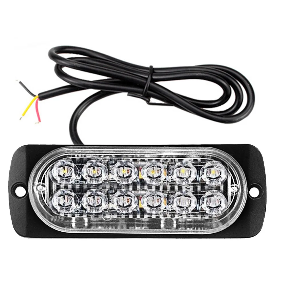12LED 18 Вт стробоскоп Предупреждение светильник СТРОБ Гриль мигает пробоя