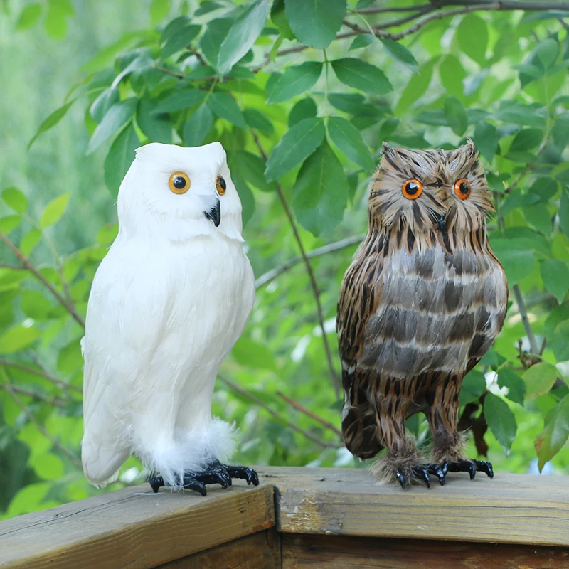 

Artificial animal owl 28cm photography props home decoration