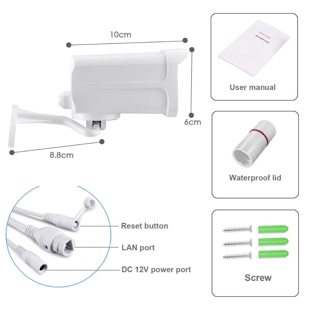 Gadinan 1080P SONY IMX307 wifi Беспроводная ip-камера 720P 1080P металлическая наружная TF слот для карт, водонепроницаемая камера видеонаблюдения