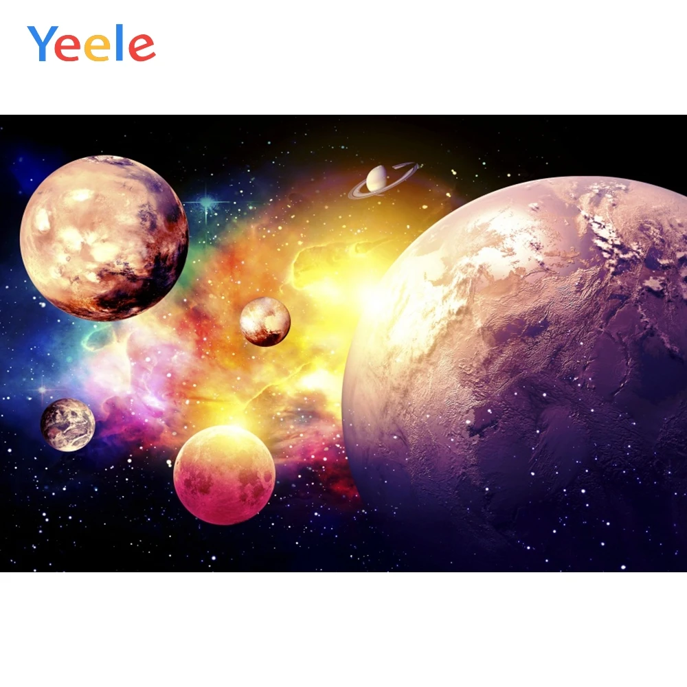 Фоны для фотосъемки Yeele Космос Вселенная светильник боке планеты звезды мечта