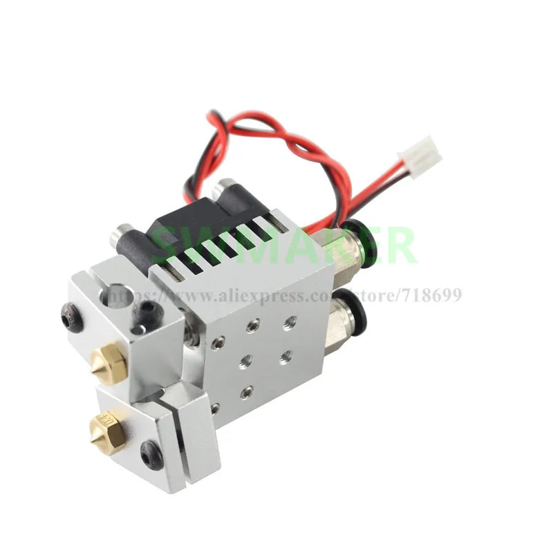 Многоэкструзионный комплект Hotend Chimera V6 одноголовочный экструдер hotend 0 4 мм сопла 1