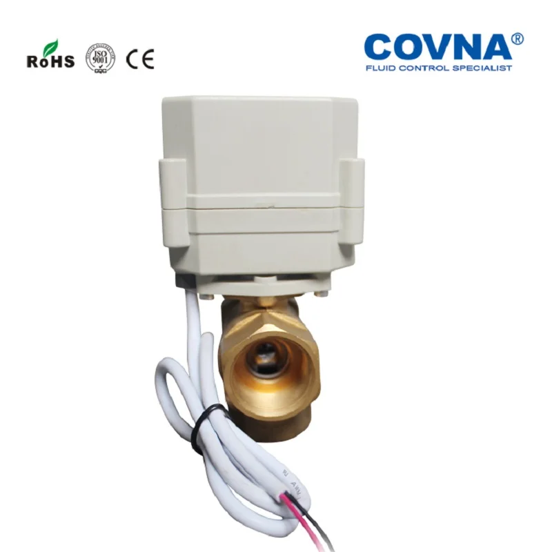 DN35 DC220v мини электропривод латунный 3 ходовой шаровой кран с внутренней