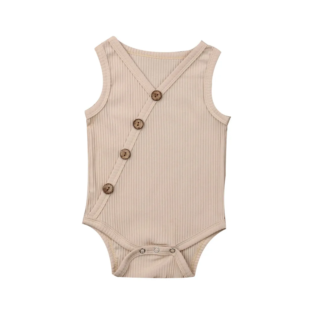 Комбинезон для маленьких девочек и мальчиков однотонный летний сарафан без