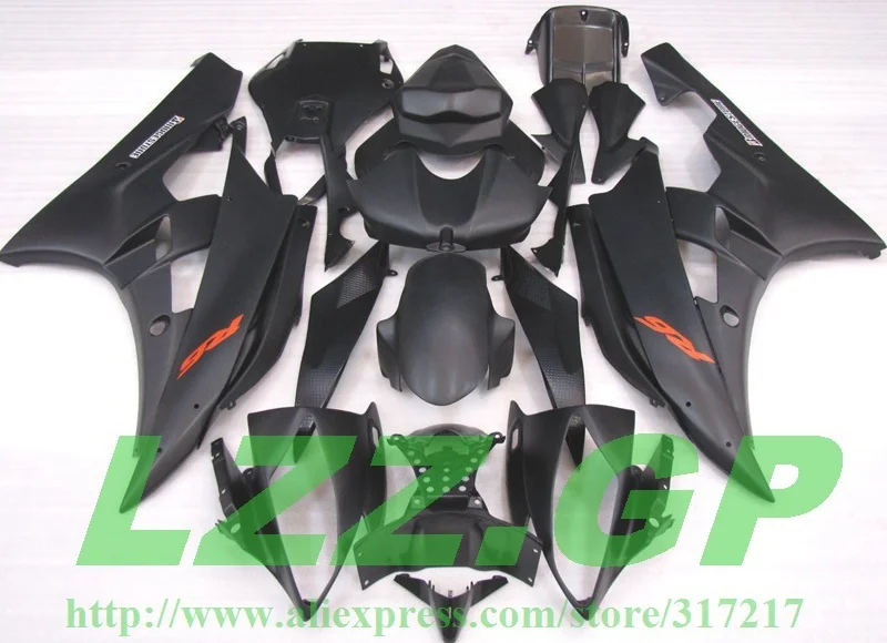 

Injection 100%NEW Black fairing kit for YZF-R6 06-07 YZF R6 06 07 YZF 600 R6 2006 2007 ABS motorcycle fairing parts