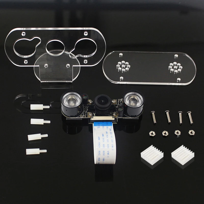 Raspberry Pi camera Kit камера ночного видения 130 градусов+ инфракрасные лампы+ радиаторы+ FFC для Raspberry Pi 4 Модель B/3B+/Zero