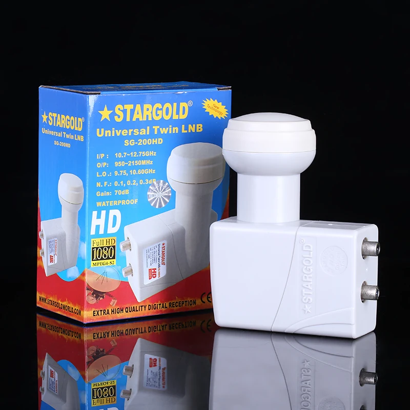 stargold LNB для блюдо ТВ Full HD универсальный KU группа single LNB-цифра спутниковый телевизионный ресивер ТВ тюнер LNBF