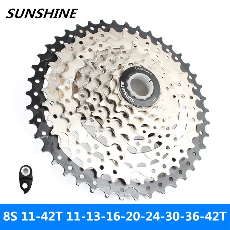 SUNSHINE 8 speed 11-42T mountain / road bike card folding small wheel flywheel compatible with SunRace.SHIMANO | Спорт и развлечения