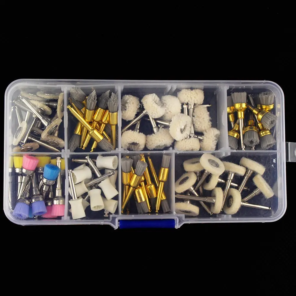 

3 kits dental clinic polisher brush burs for composite resin and porcelain - dentist material