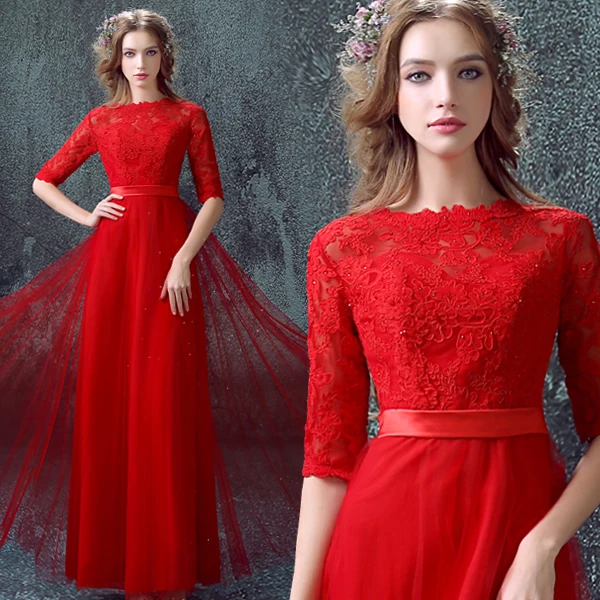 

2019 new arrival stock maternity plus size bridal gown evening dress sexy red long lace chiffon a line belt 7326