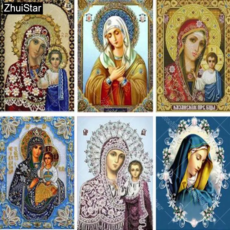 

Religious DIY diamond painting icon full dirll inlaid 5D diamond embroidery religion fashion cross stitch home decoration XSH