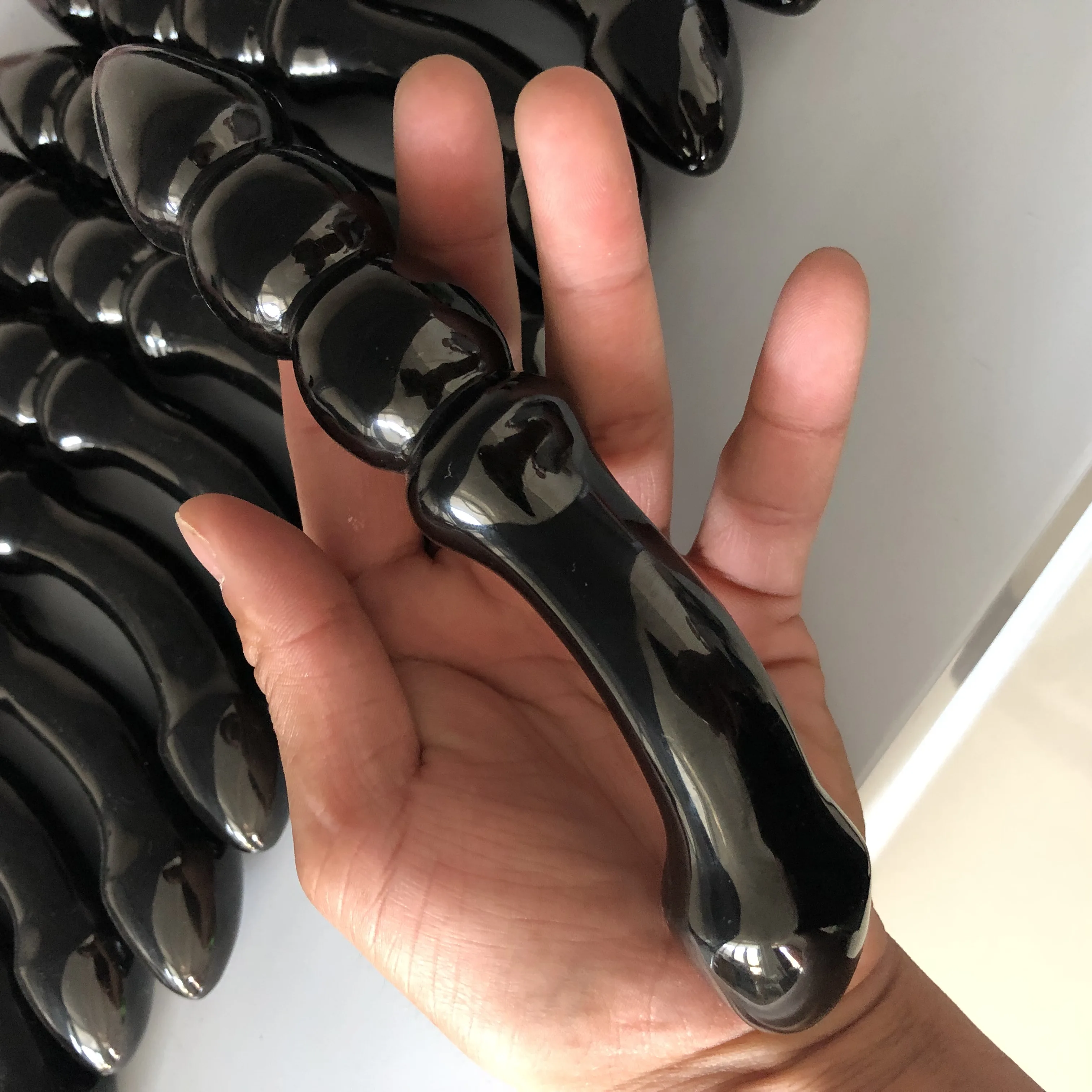 1 шт. натуральный обсидиан спиральная Хрустальная палочка ручная работа