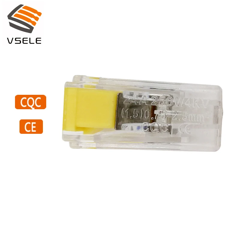 30 шт./лот VSE 102 A твердые провода разъемы 0 75 773 мм2 2p Тип штекера пружинный зажим Мини