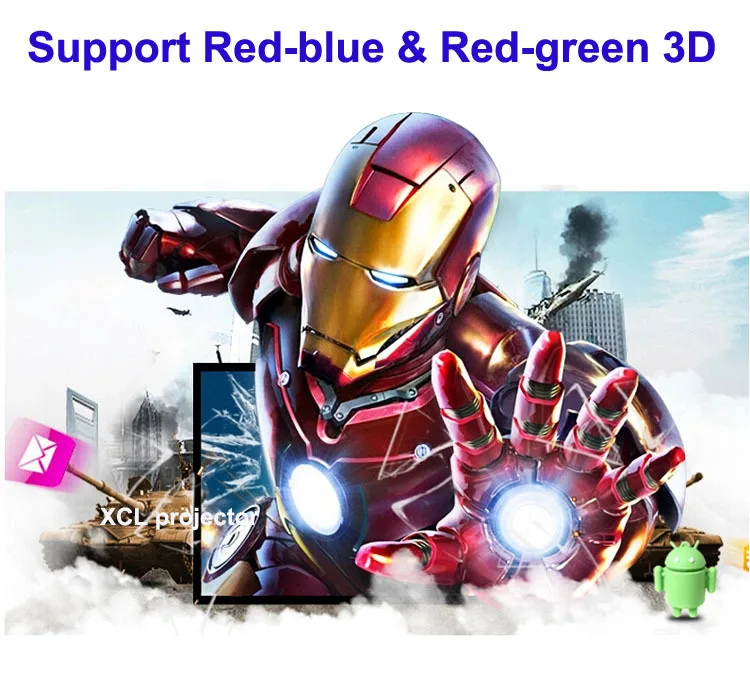 5500 люмен Smart Android 4.4 ЖК-Телевизор LED проектор Full HD аксессуары 1920x1080 3D домашний