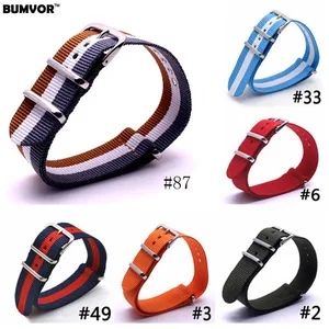 Ретро классические часы 18 мм армейские серые военные НАТО Тканые нейлоновые ремешки для часов Ремешок Пряжка ремешок 18 мм аксессуары