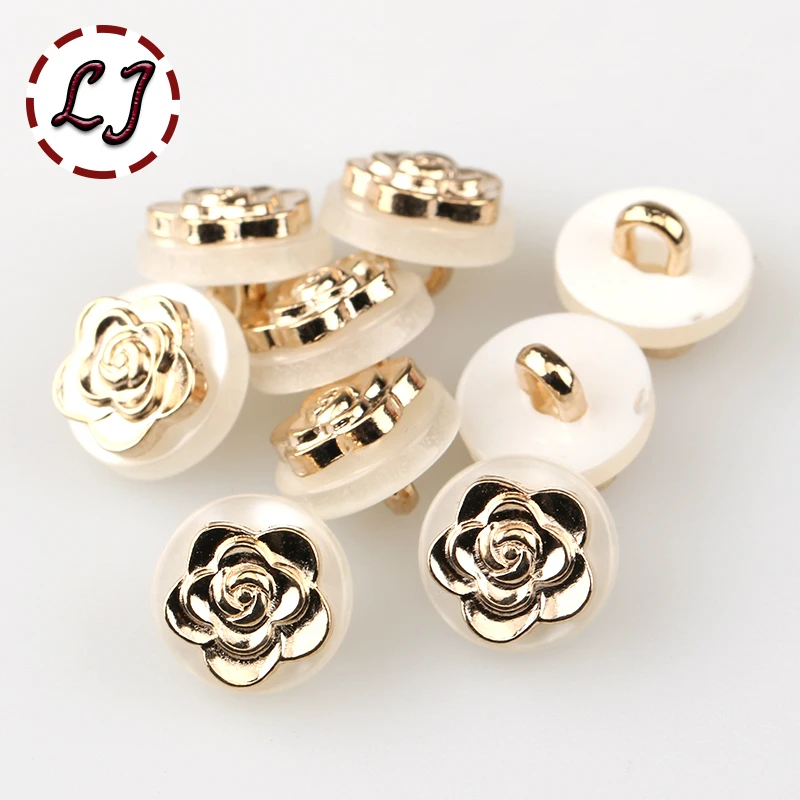 Free shipping new fashion button 10pcs/lot combined buttons white round zinc alloy T-shirt sewing accessories | Дом и сад