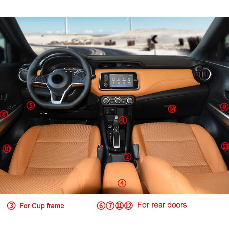 Tonlinker чехол наклейка s для Nissan KICKS 2017 Стайлинг автомобиля 14 шт латекс три цвета