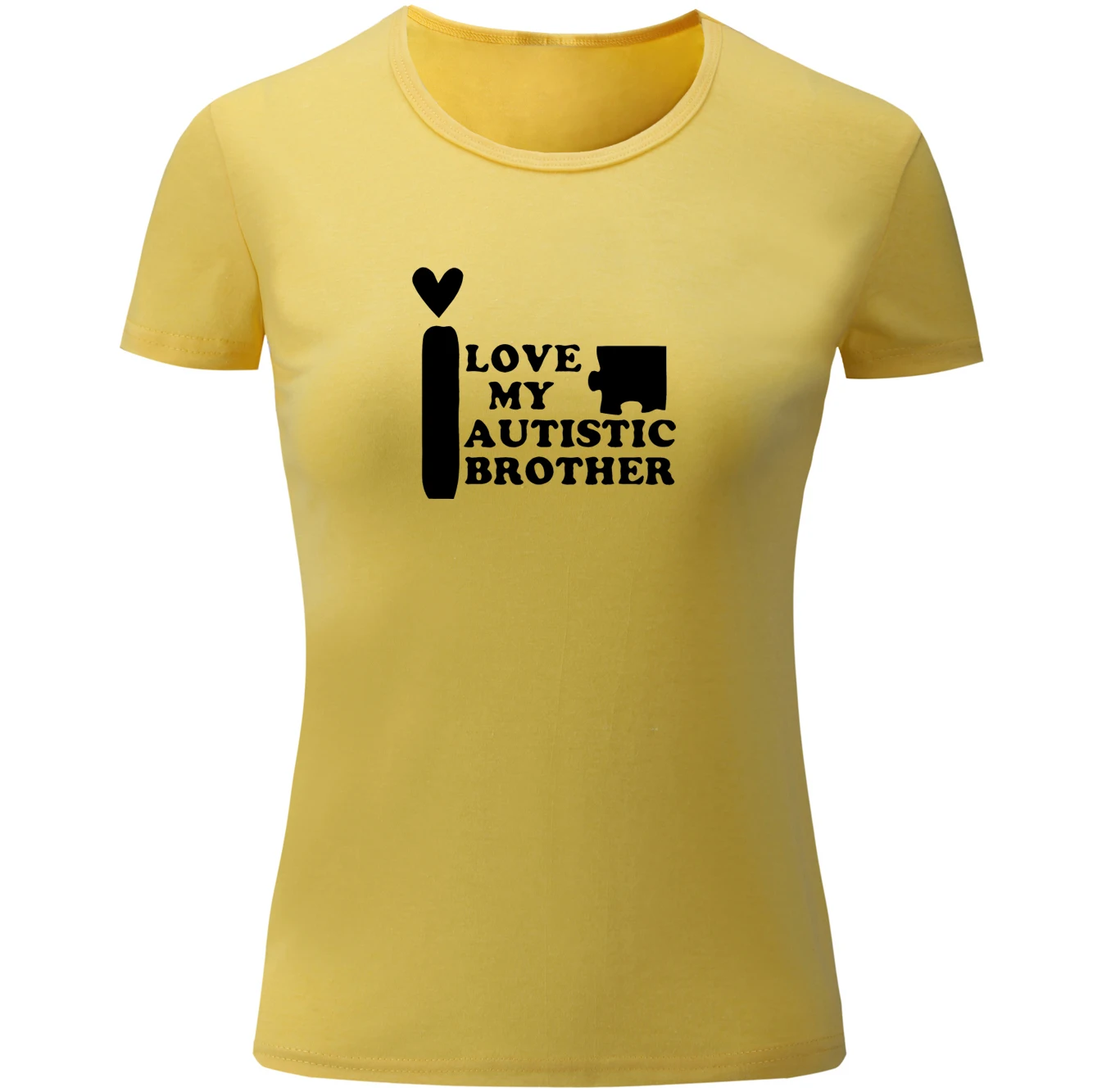 IDzn I Love My Autistic Brother Design женские топы модная забавная футболка с коротким рукавом