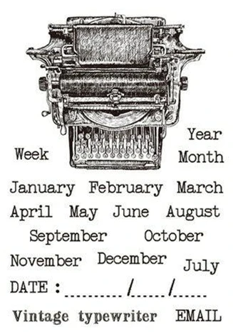Прозрачная ПЕЧАТНАЯ МАШИНКА сделай сам альбом для скрапбукинга бумага