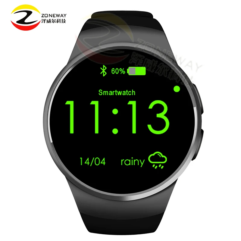 KW18 Bluetooth smart watch полный экран Поддержка SIM TFCard Smartwatch телефон Heart Rate для apple передач S2