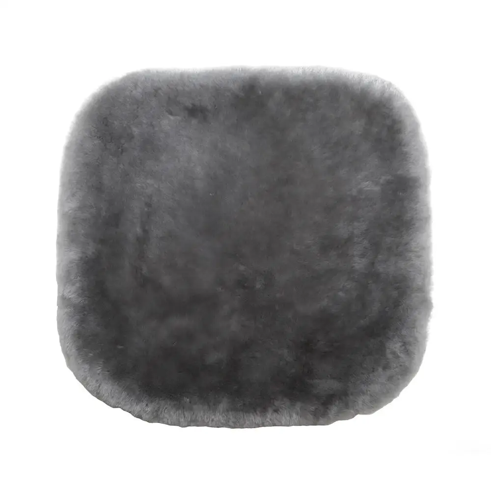 1Pcs Misty Grey Чехол для автомобильного сиденья, универсальный размер, подушка для автомобильного сиденья, настоящая австралийская стриженная овчина - Название цвета: 1Pcs Misty Grey