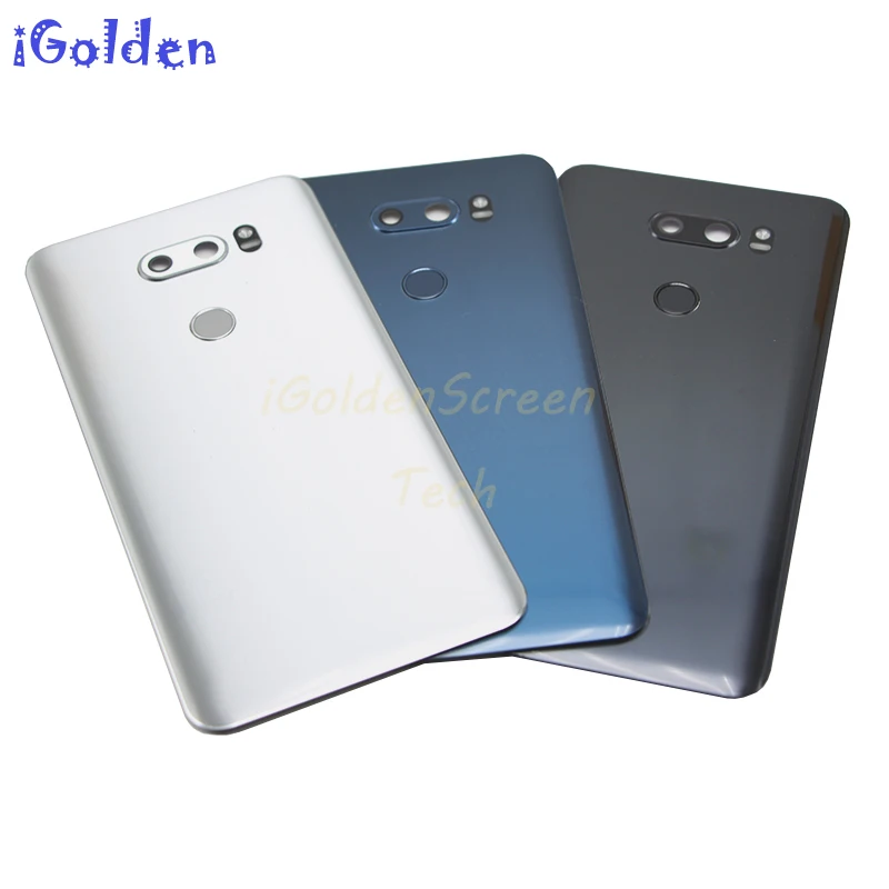 Задняя крышка для Lg v30, крышка батареи, чехол для двери, корпус с объективом камеры, Стекло Touch ID, Замена для LG V30, задняя крышка
