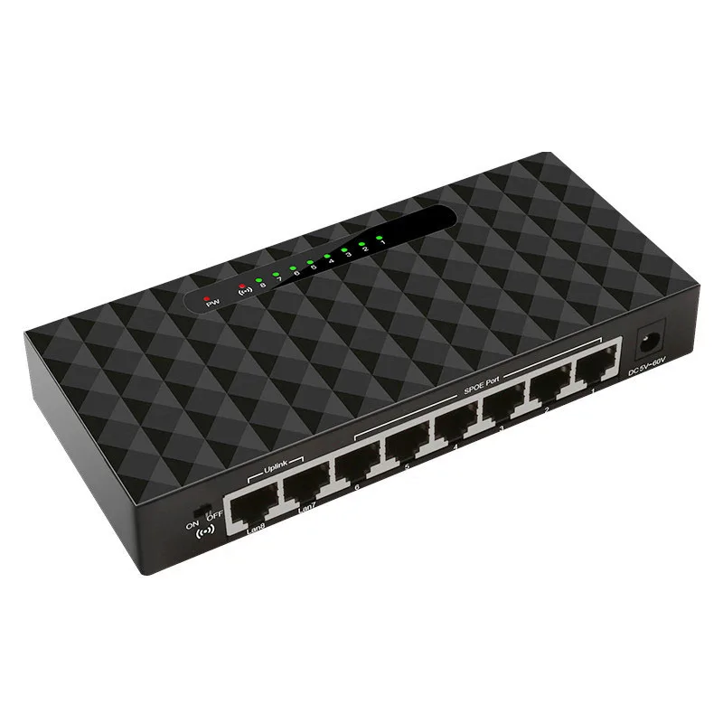 Сетевой коммутатор Ethernet с 8 портами умный хаб поддержкой порта питания 6 55 в (2 х1