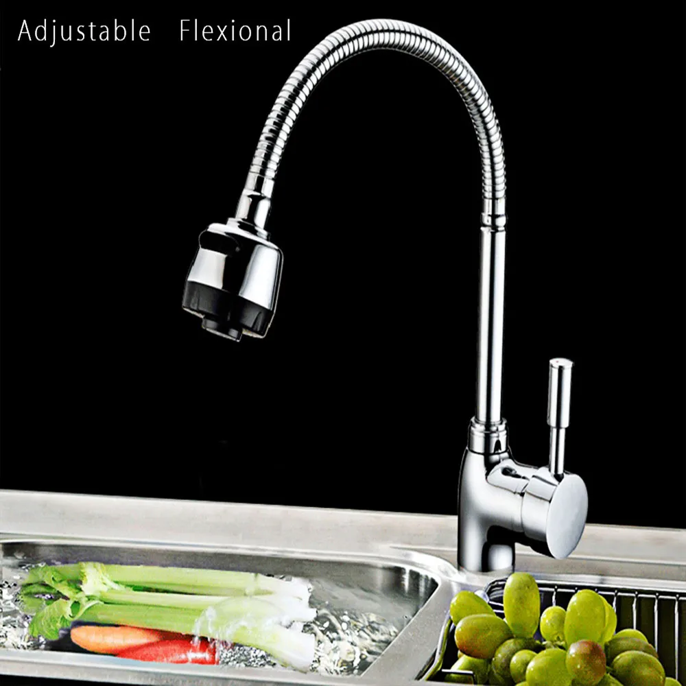 Antique Brass Kitchen Faucet 360 Degree Rotating Wall Mounted Mixer Tap Sink Flexible Pull Out Water | Обустройство дома