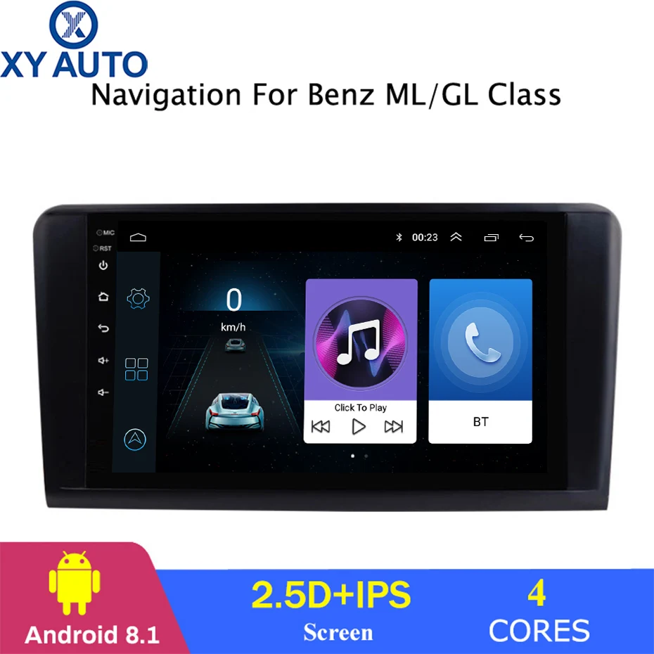 9 дюймовый 2.5D IPS HD мультисенсорный экран Android 8 1 NAVI для BENZ ML 320/ML 350/W164 GL350 GL400 GL450(X164) с