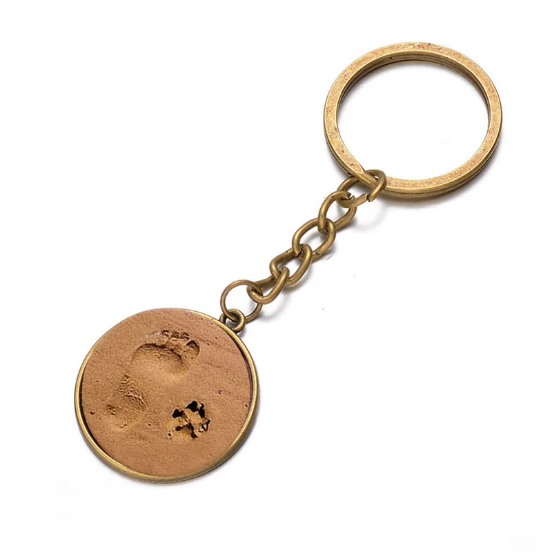 MEW металлический брелок с подвеской в виде кабошона для маленьких ног и Следов