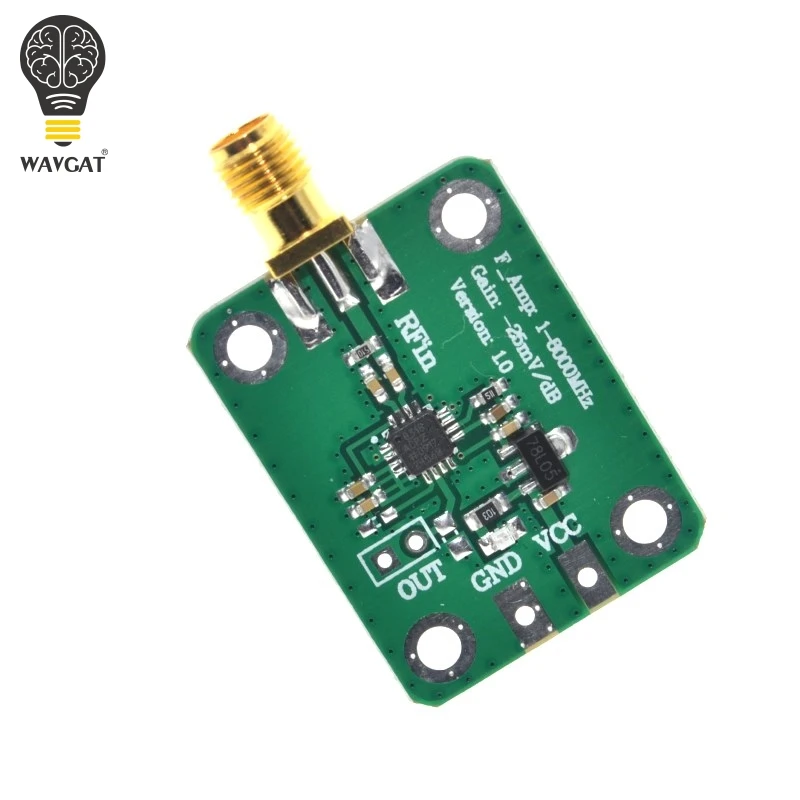 WAVGAT 1 8000 МГц AD8318 логарифмический детектор rf 70 дБ RSSI измеритель