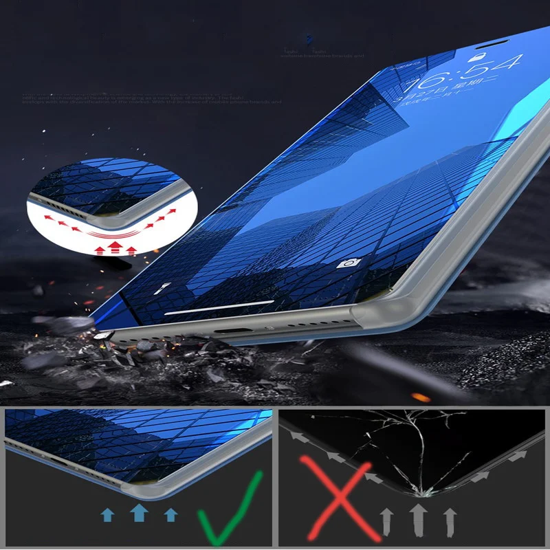 Роскошный прозрачный зеркальный чехол для Iphone XR XS MAX X 8 7 6 6s Plus чехлы с откидной