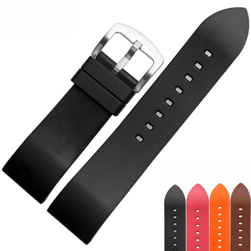 Фтор резиновый ремешок для часов 20 мм 22 24 SUUNTO/SAMSUNG/TICWATCH часы браслет|Ремешки часов|