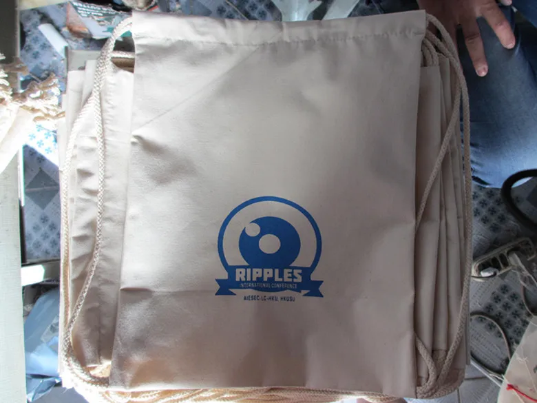 500 шт/партия индивидуальный хлопковый холст Tote Drawstring сумки Подарочный пакет сумка Экологичная сумка для хранения продуктов для одежды детей