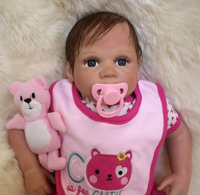 

NEW 20 INCH Handmade Real Looking Reborn Baby Dolls Vinyl Silicone Newborn Doll for girls toys gift boneca