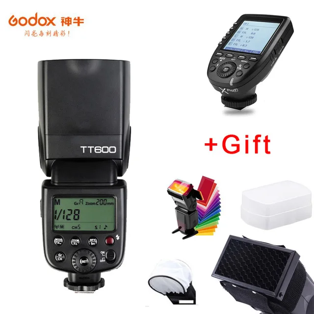 Godox TT600 GN60 HSS 1/8000s вспышка для камеры Speedlite + 2 4G беспроводной Xpro F передатчик Fuji XT 30 XT20